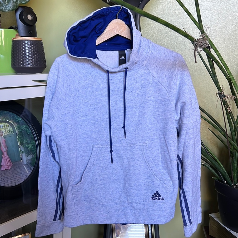 Lt Heather Blue Adidas Hooded sweatshirt